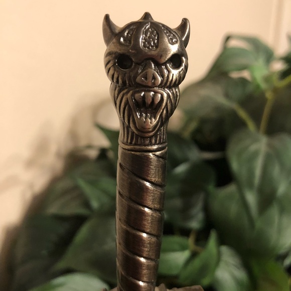 Medieval Skull Base Dagger Letter Opener - Picture 5 of 8